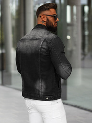 Moška jeans jakna črna OZONEE NB/MJ512N