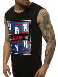 Moška majica brez rokavov črna OZONEE JS/KS2091