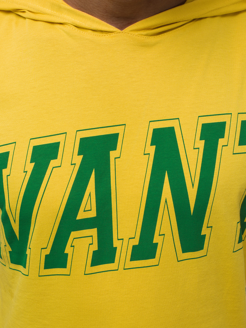 Moška majica s kapuco rumena OZONEE B/60042Z