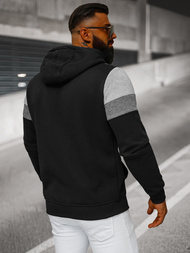 Moška jopa s kapuco črna OZONEE JS/8B1331/3