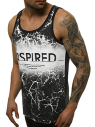 Moška majica brez rokavov bela OZONEE JS/SS11050