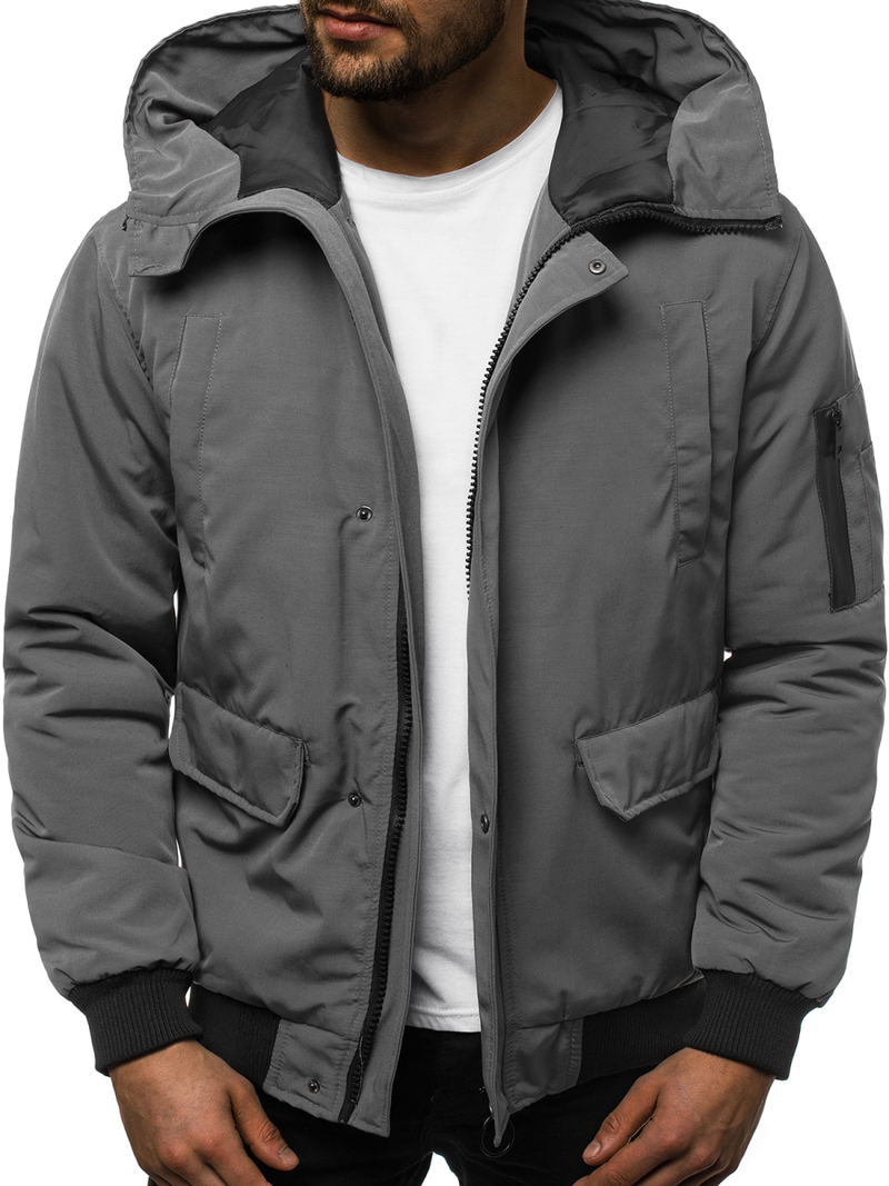 Moška zimska jakna siva OZONEE JS/2019005