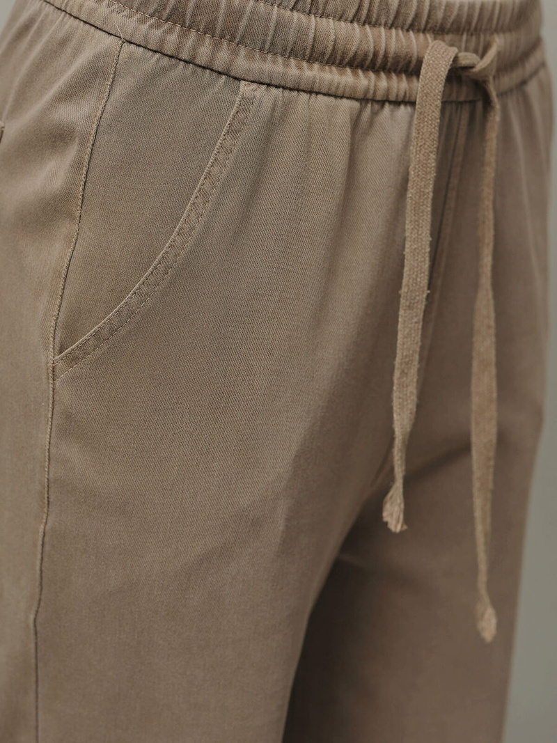 Ženske kavbojke temno-bež OZONEE O/330098