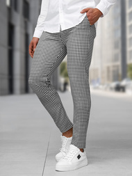 Moške hlače chino črno-bele OZONEE DJ/5531Z