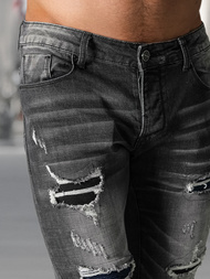 Moške Kavbojke Črne OZONEE NB/MP0075NZ