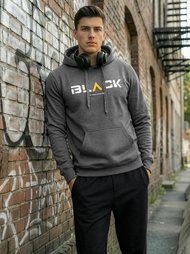 Moška jopa s kapuco grafitna OZONEE JS/8B1756/5Z