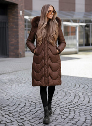 Ženska zimska jakna čokolada OZONEE JS/5M3229/158