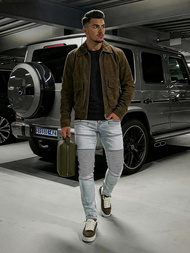 Moške kavbojke Svetlomodre OZONEE O/EM8889Z