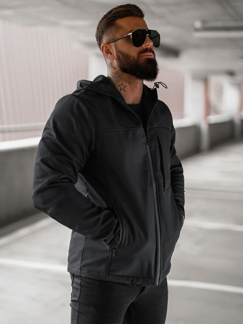 Moška softshell jakna črna OZONEE JS/27B6523/3Z