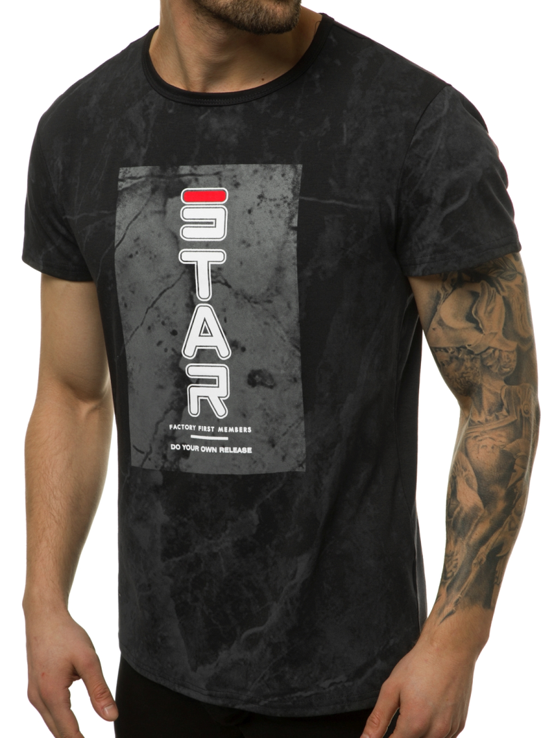 Moška majica črna OZONEE JS/SS10927