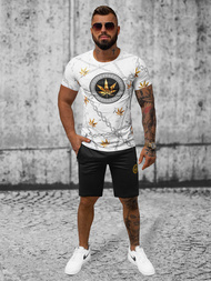 Moška trenirka belo-črna OZONEE O/HM757Z