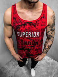 Moška majica brez rokavov rdeča OZONEE JS/SS11037Z