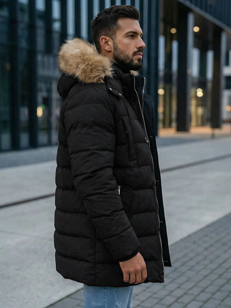 Moška zimska jakna črna OZONEE JS/5M3122/392Z