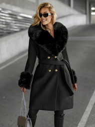 Ženski plašč črna OZONEE JS/61M8509/392