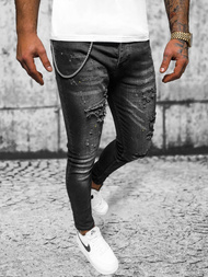 Moške kavbojke Črne OZONEE O/MB465