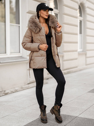 Ženska jakna bež OZONEE JS/16M9206/62