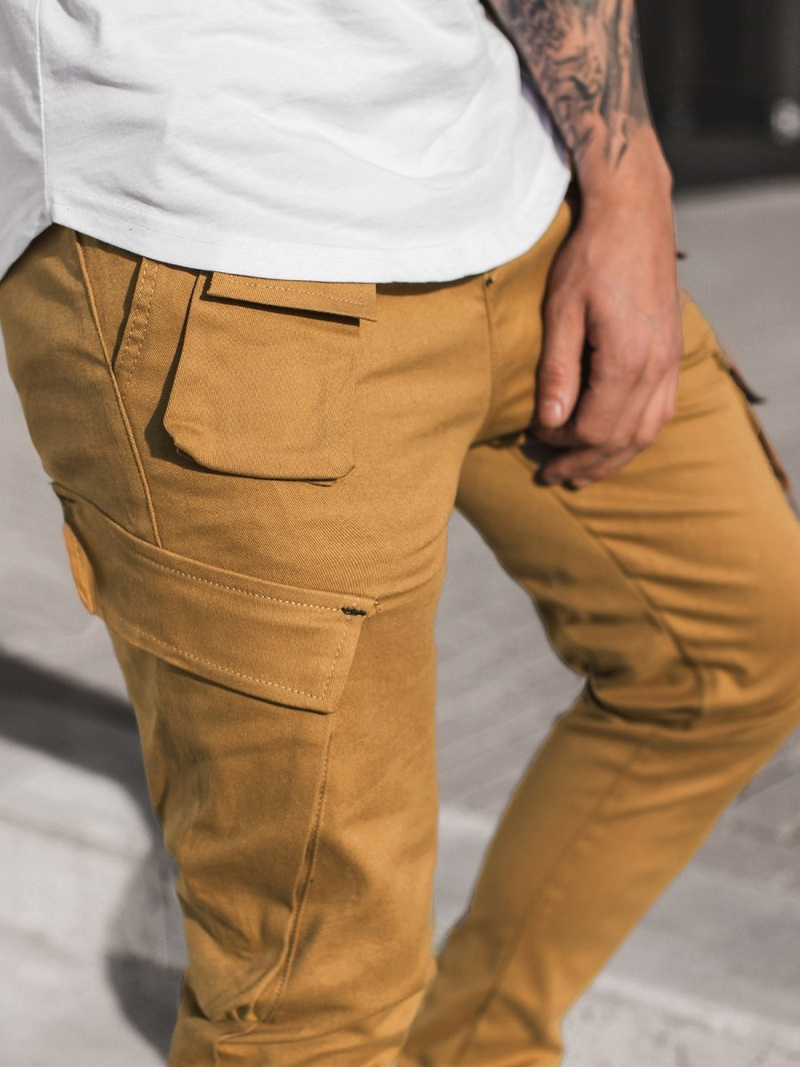Moške hlače chino jogger camel OZONEE G/2788