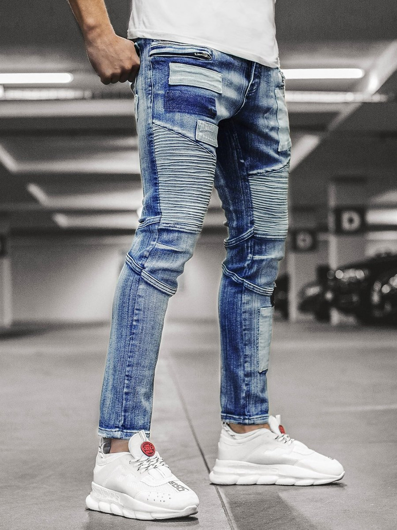 Moške kavbojke jogger modre OZONEE O/B4925