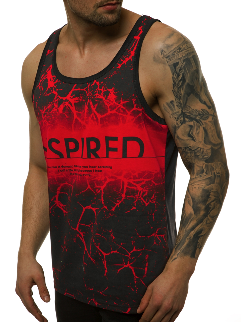 Moška majica brez rokavov rdeča OZONEE JS/SS11050