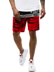 Moške kratke hlače rdeče OZONEE JS/KK300157