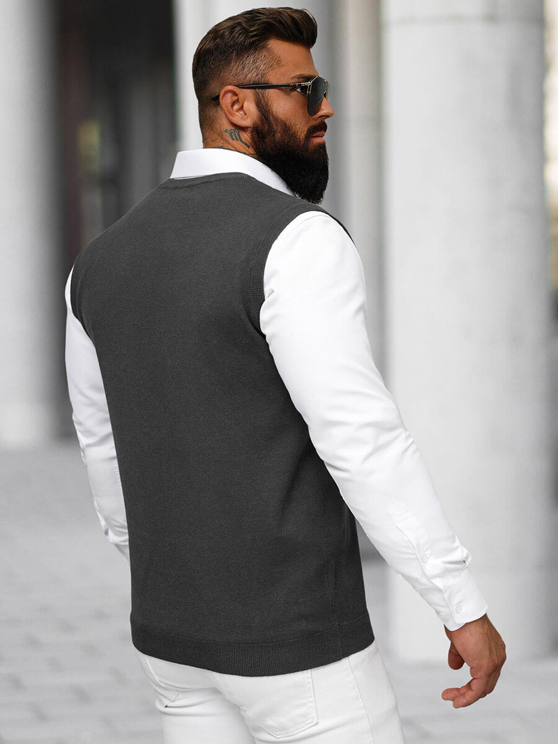 Moški pulover grafitne OZONEE NB/MM6005/3Z