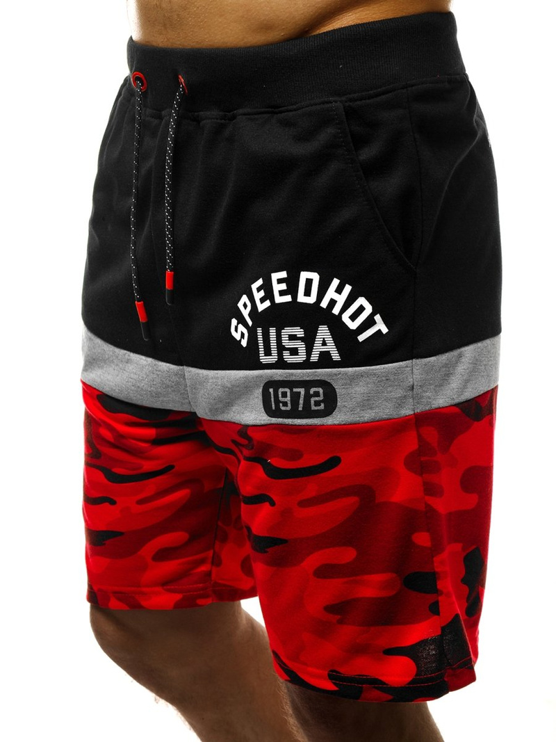 Moške kratke hlače rdeče OZONEE JS/KK300157