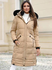 Ženska jakna bež OZONEE O/W377Z