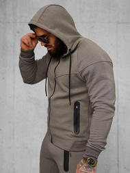 Moška trenirka bež-siva OZONEE O/FF3705AB