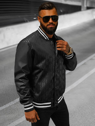 Moška prehodna bomber jakna črna OZONEE O/3A172Z