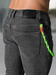 Moške kavbojke grafitne OZONEE NB/MP0191G