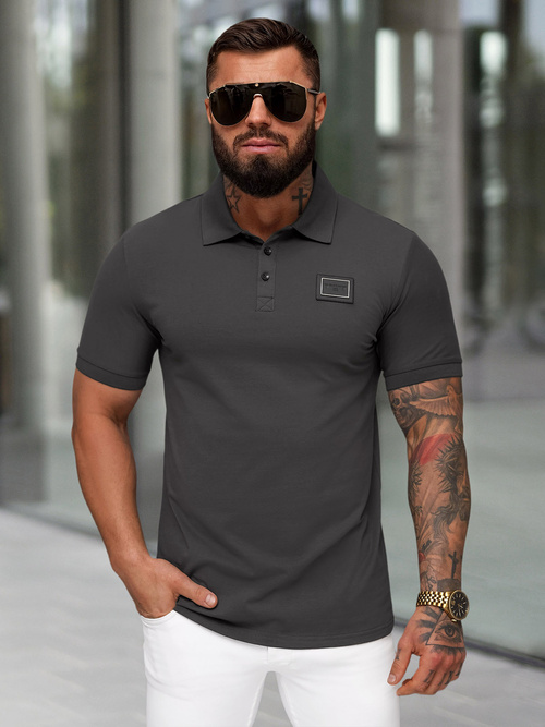 Moška polo majica grafitna OZONEE NB/MT3124