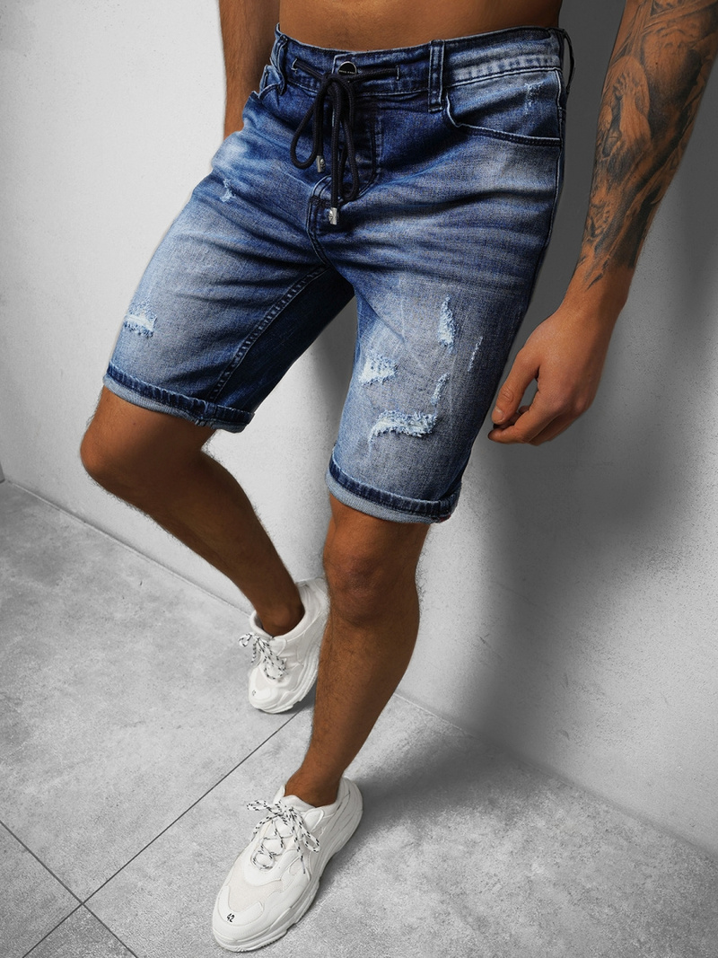 Moške Kratke Jeans Hlače Temno Modre OZONEE NB/MP0035BS