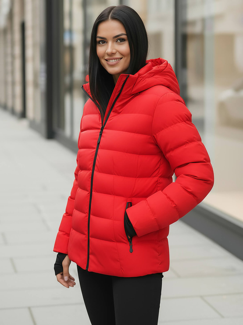 Ženska zimska jakna rdeča OZONEE JS/M769/270