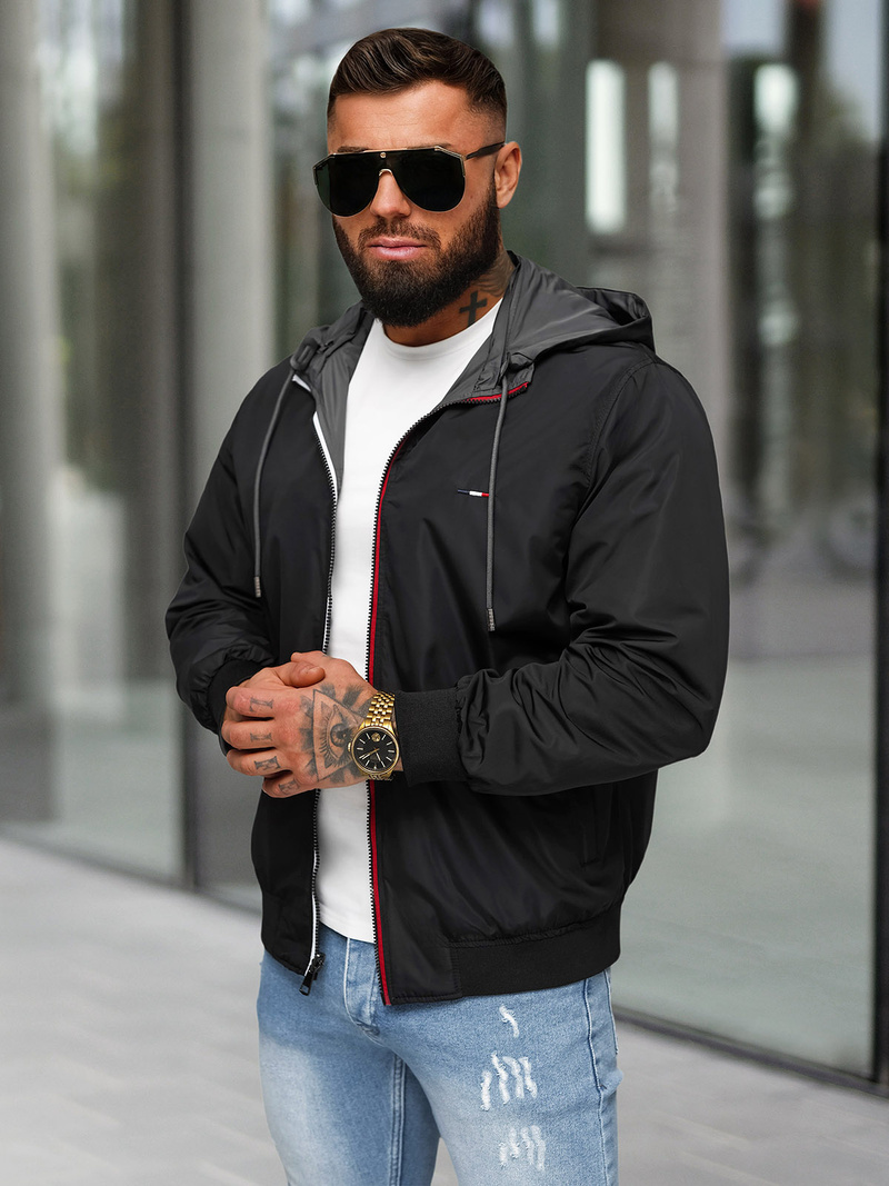 Moška obojestranska jakna siva OZONEE JS/16M9207/92