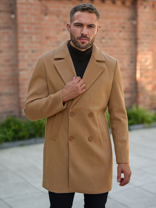 Moški plašč camel OZONEE JS/11Z8269