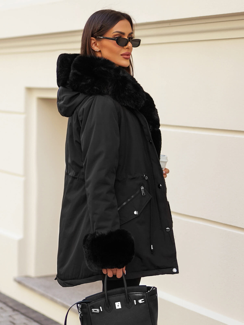 Ženska zimska jakna črna OZONEE JS/16M9062/392Z