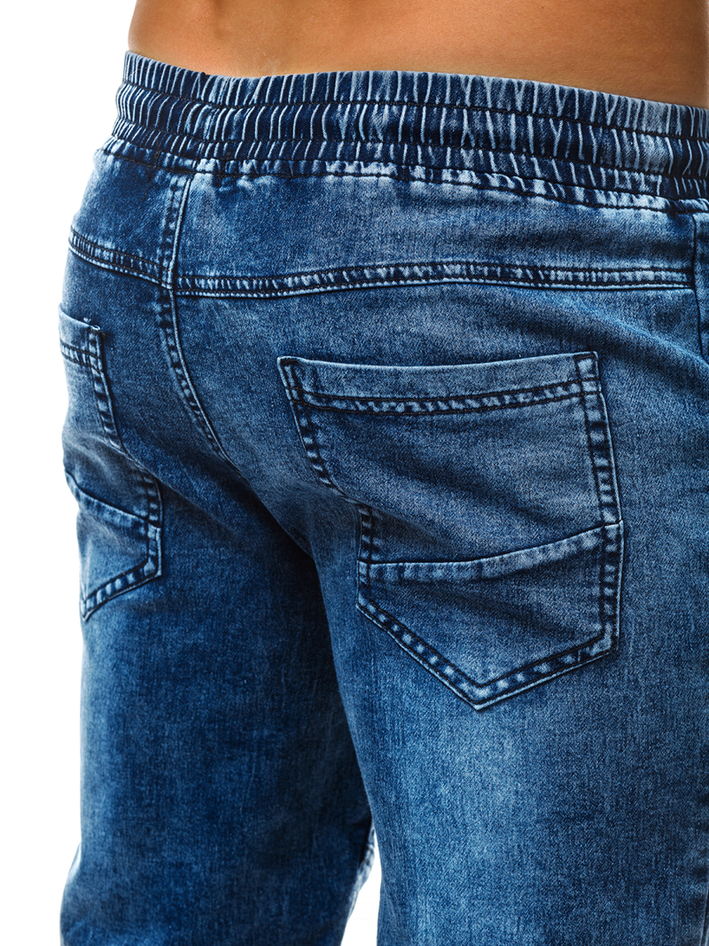 Moške kratke jeans hlače modre OZONEE RF/HY338
