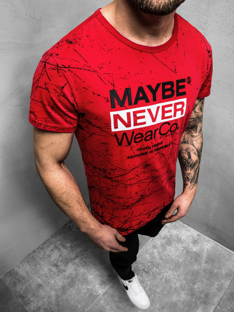 Moška majica rdeča OZONEE JS/SS10915Z