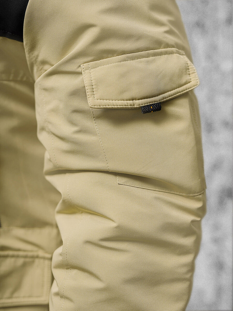 Moška zimska jakna bež OZONEE JS/22M322/62