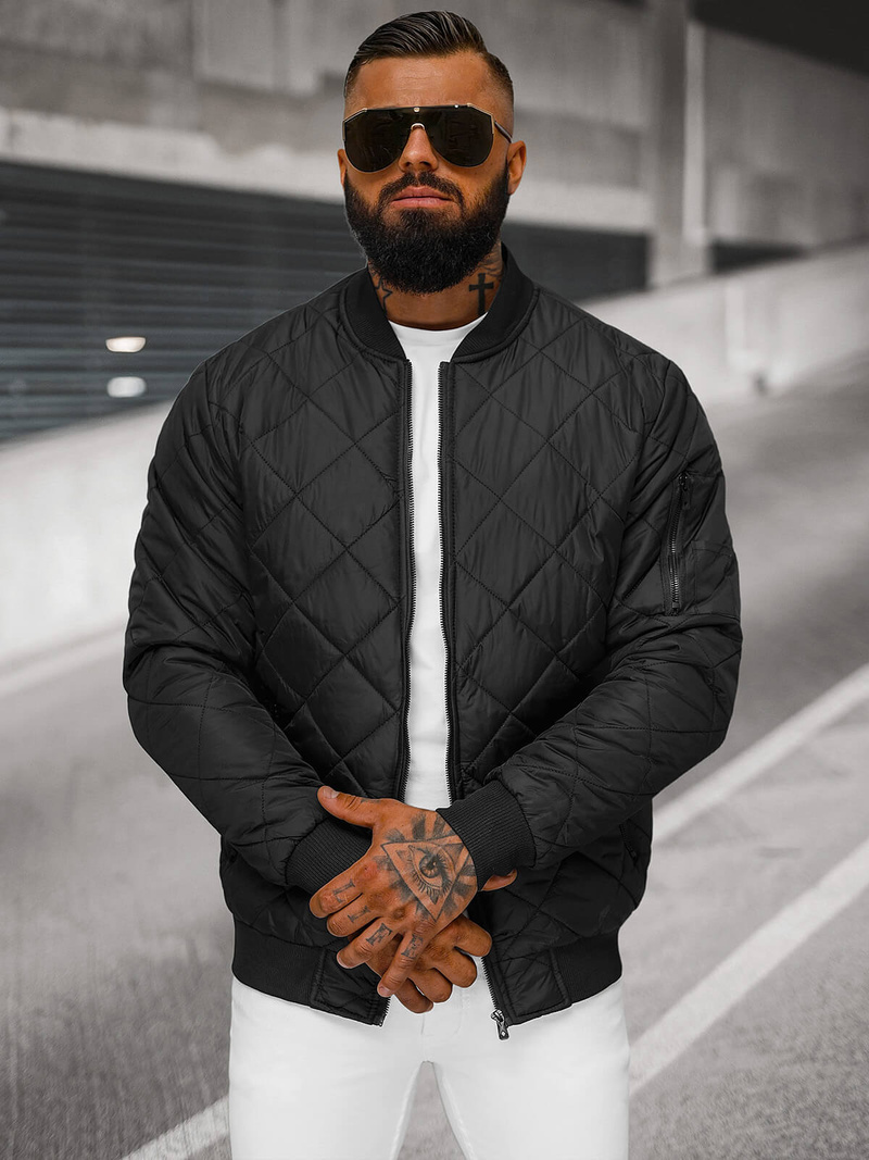 Moška jakna črna OZONEE JS/MY01Z