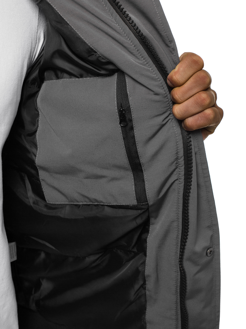 Moška zimska jakna siva OZONEE JS/2019005