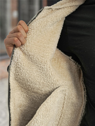 Moška usnjena jakna črna OZONEE JS/11Z8271