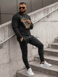 Moška trenirka črna OZONEE JS/68C10380/3Z