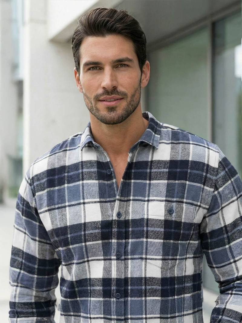 Moška srajca modra OZONEE V/V175Z