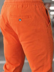 Moške hlače chino jogger oranžne OZONEE JB/JP1145/4