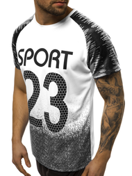 Moška majica belo-črna OZONEE JS/KS2068