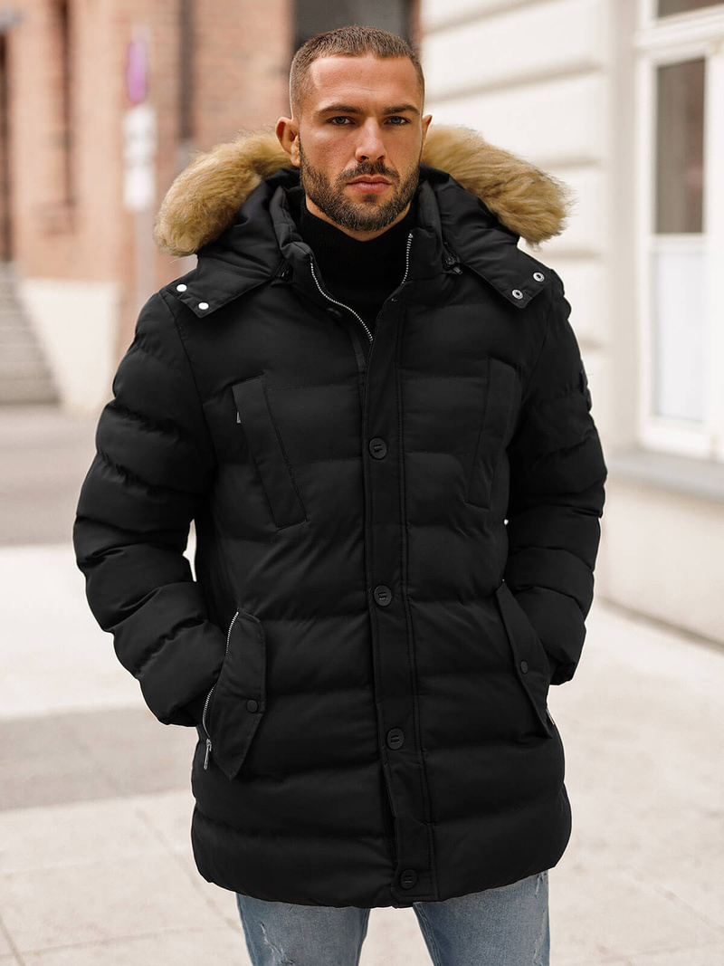 Moška zimska jakna črna OZONEE JS/5M3122/392Z