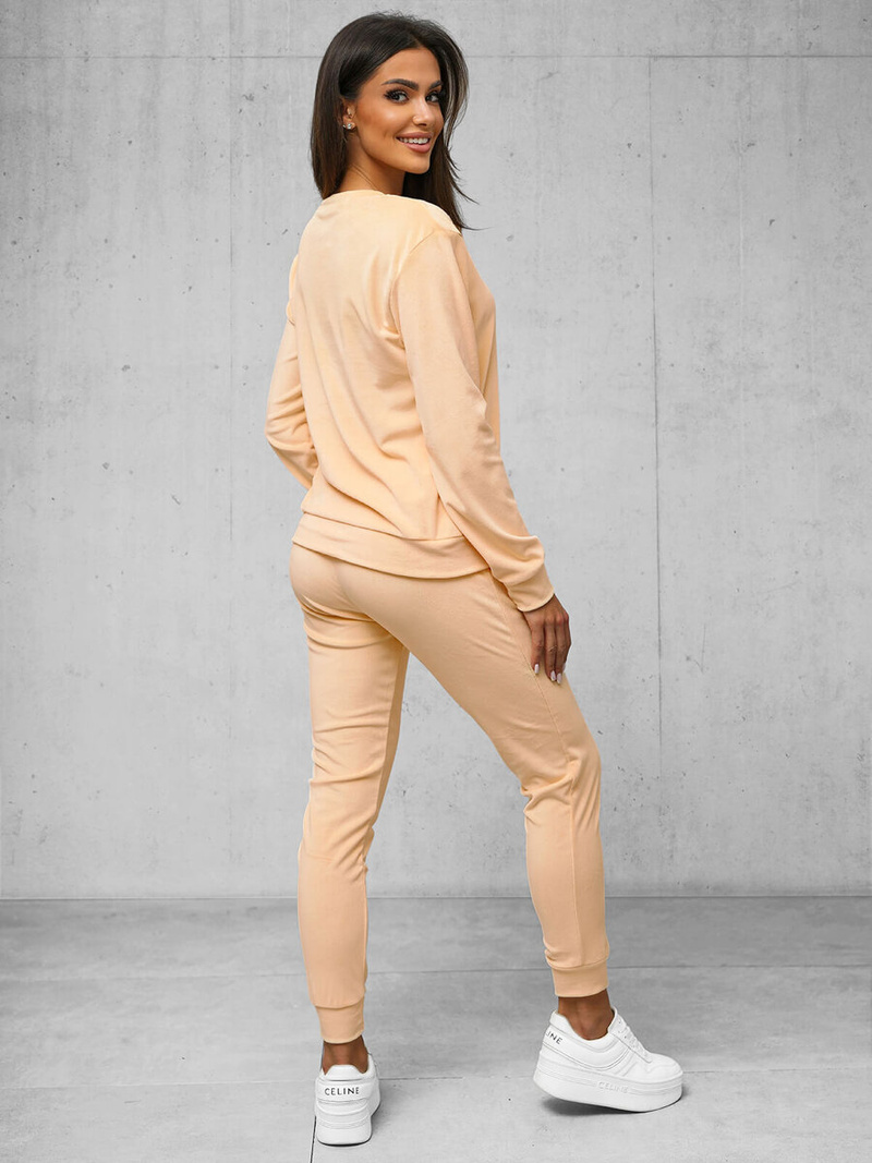 Ženski trenirka iz velurja losos OZONEE O/8C1173/150Z