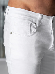 Moške kavbojke bele OZONEE E/5348/01Z