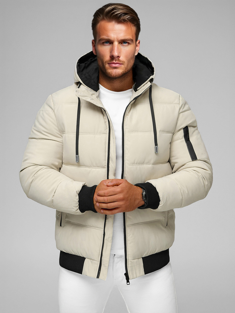 Moška jakna ecru OZONEE JS/31M5003/280Z